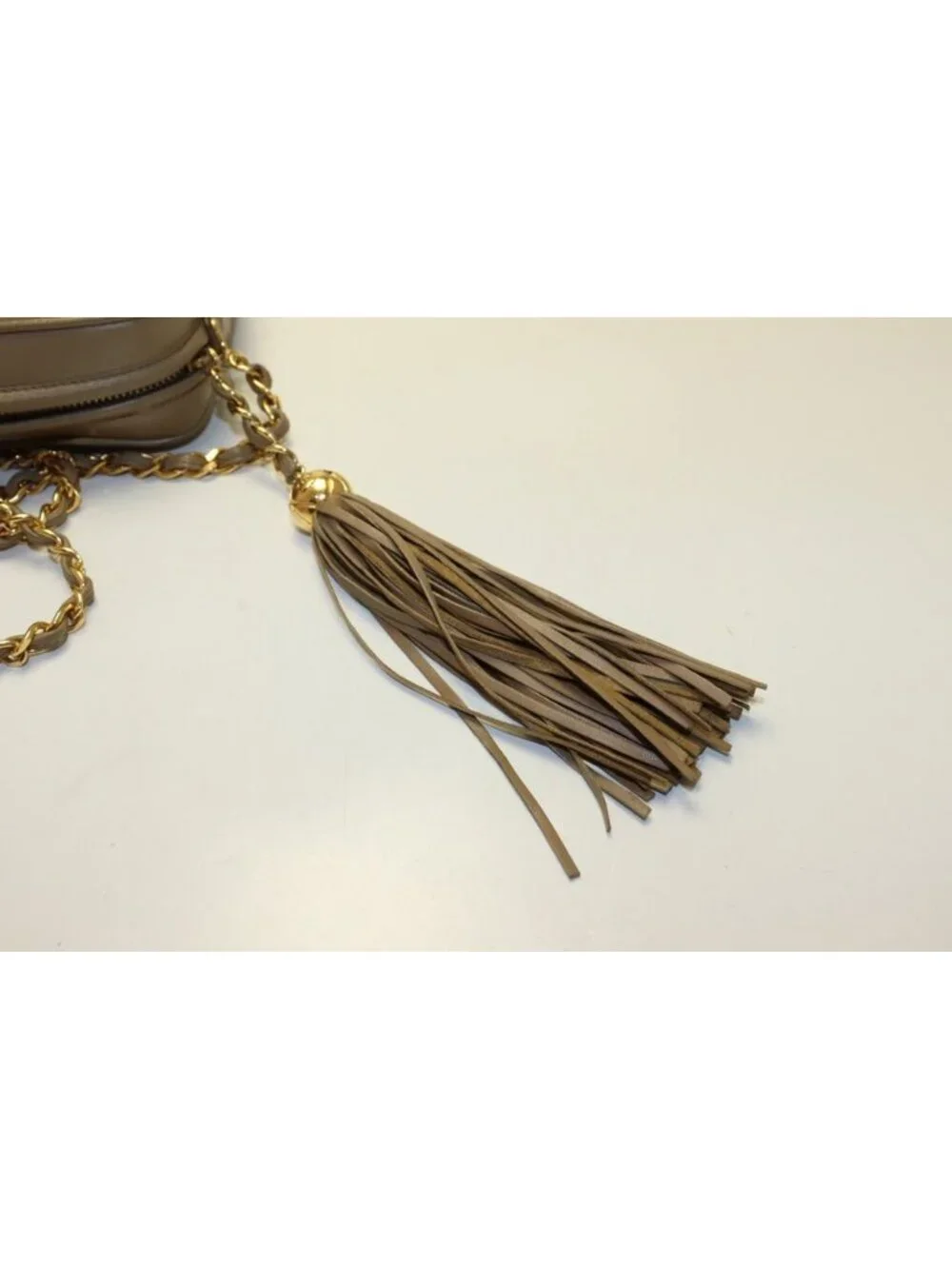 Chanel Quilted Fringe GD Leather Chain Shoulder